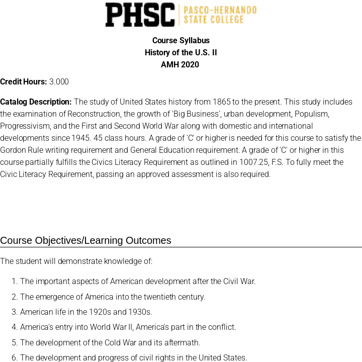 Simple Syllabus